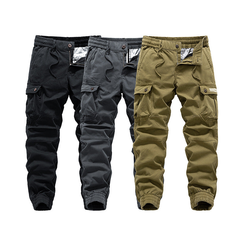Herren Tactical-Cargo-Jogger mit Stretch-Einsatz, Tunnelzugbund und aufgesetzten Klapptaschen Drune