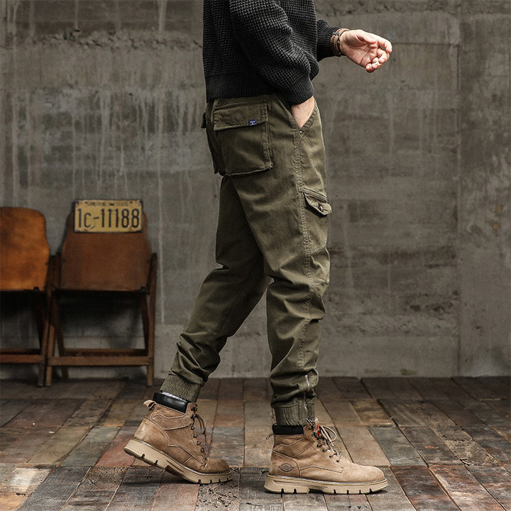 Herren Städtischer Tapered Funktions-Jogger mit elastischem Komfortbund, verstärkten Kniepartien und Knöchelreißverschluss Drune