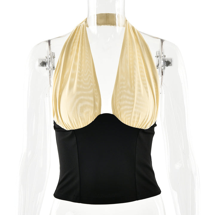Damen Haltertop mit elegantem Drapierungseffekt Drune