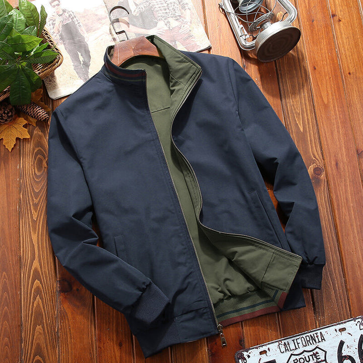 Herren Stylische Übergangsjacke mit hoch geschlossenem Kragen Drune