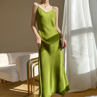 Damen Maxikleid mit Satin-Finish Drune
