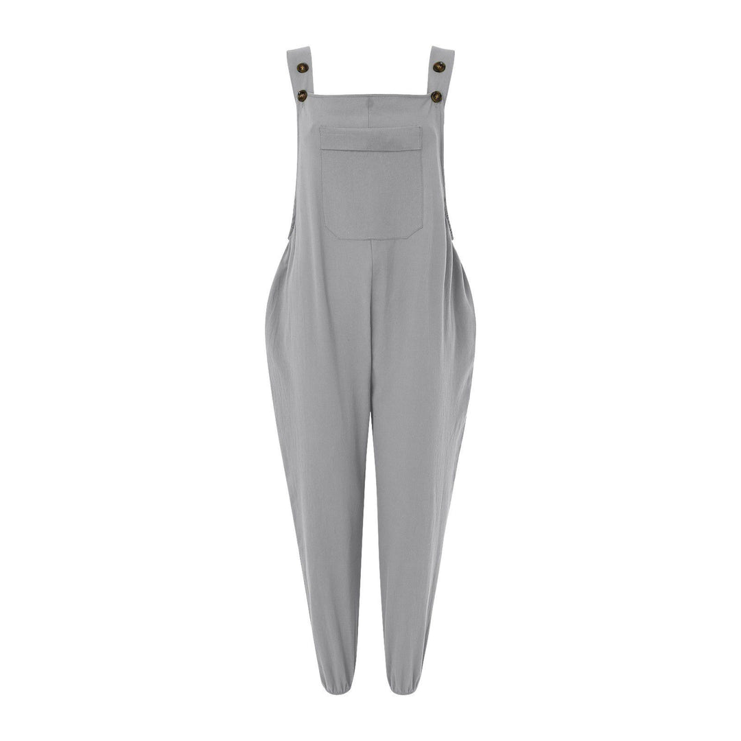 Damen stilvolle Latzhosen mit Taschen Drune