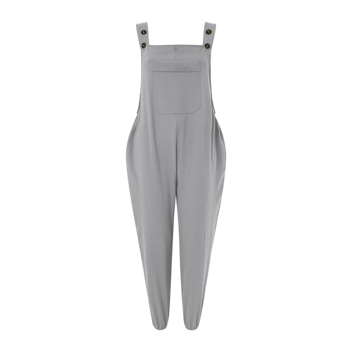 Damen stilvolle Latzhosen mit Taschen Drune