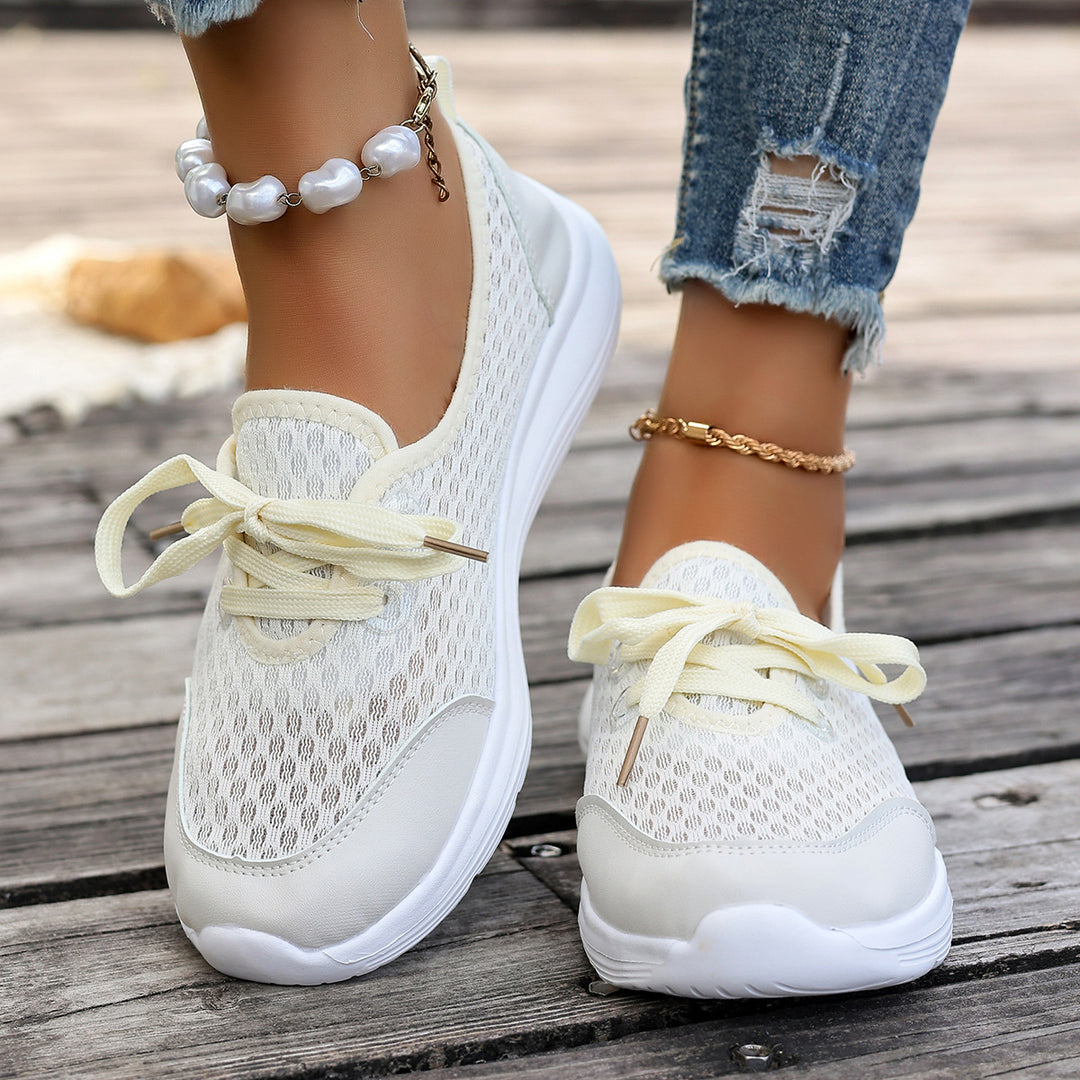 Damen Leichte und atmungsaktive Sneakers mit Netzstruktur Drune