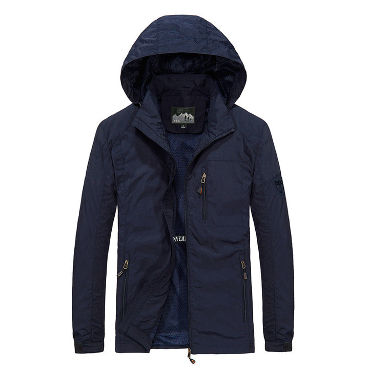Herren Multifunktionale Outdoorjacke mit verstellbarer Kapuze Drune