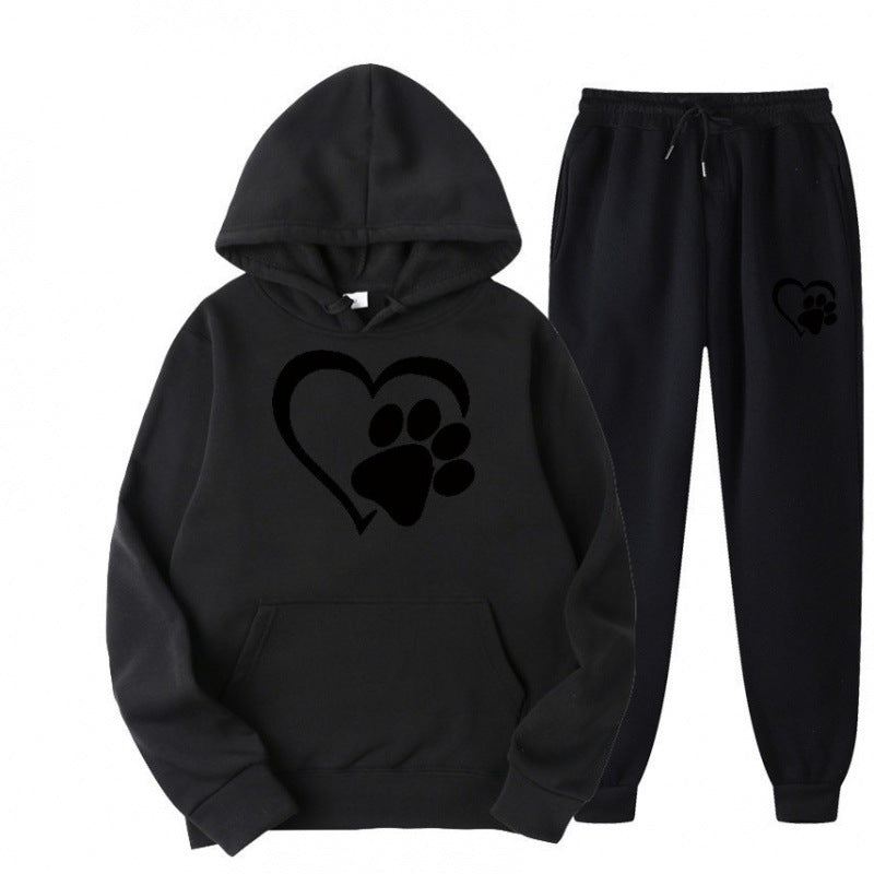 Damen Kuscheliger Hoodie und Jogginghose Set Drune