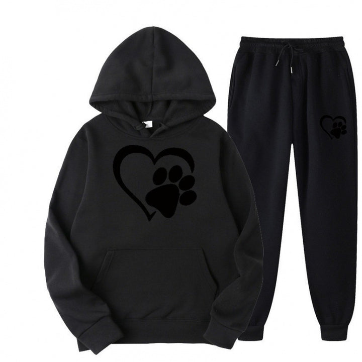 Damen Kuscheliger Hoodie und Jogginghose Set Drune