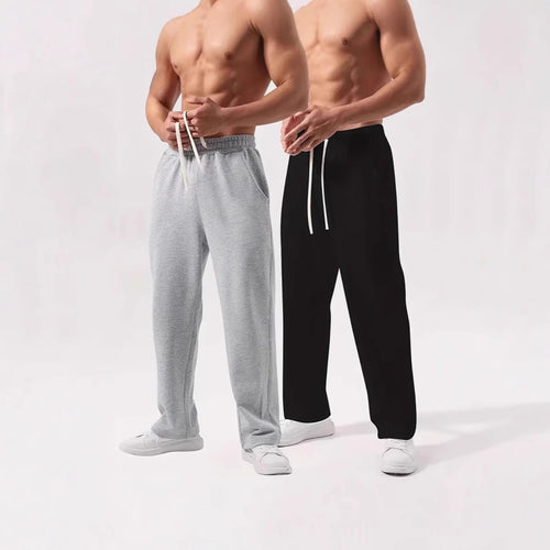 Herren nan locker sitzende Jogginghose aus Baumwollmischung mit elastischem Bund und Seitentaschen Drune