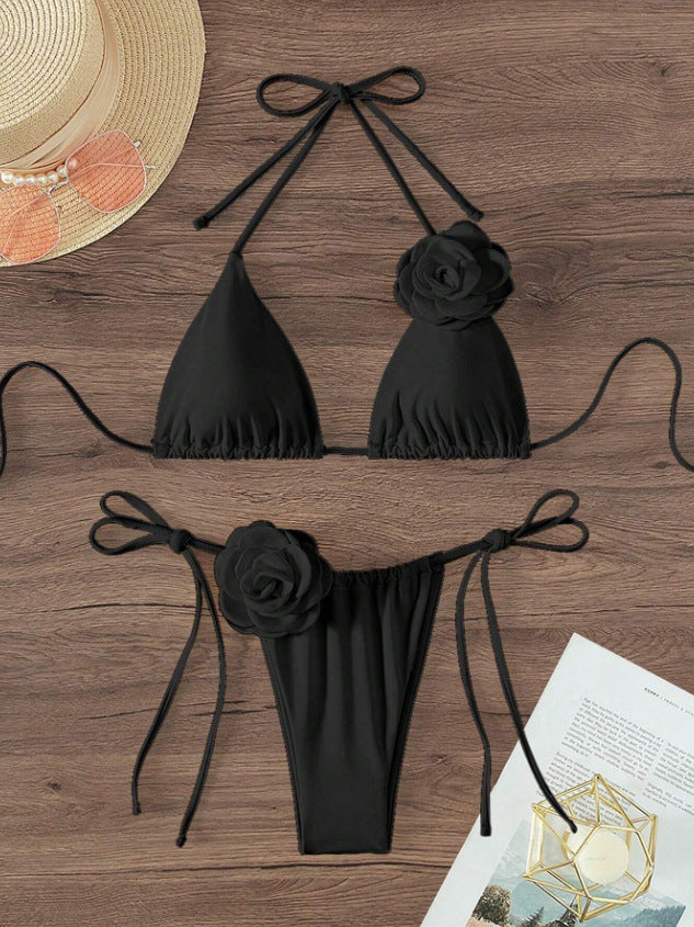 Damen Bikini-Set mit verspieltem Blumenmotiv Drune