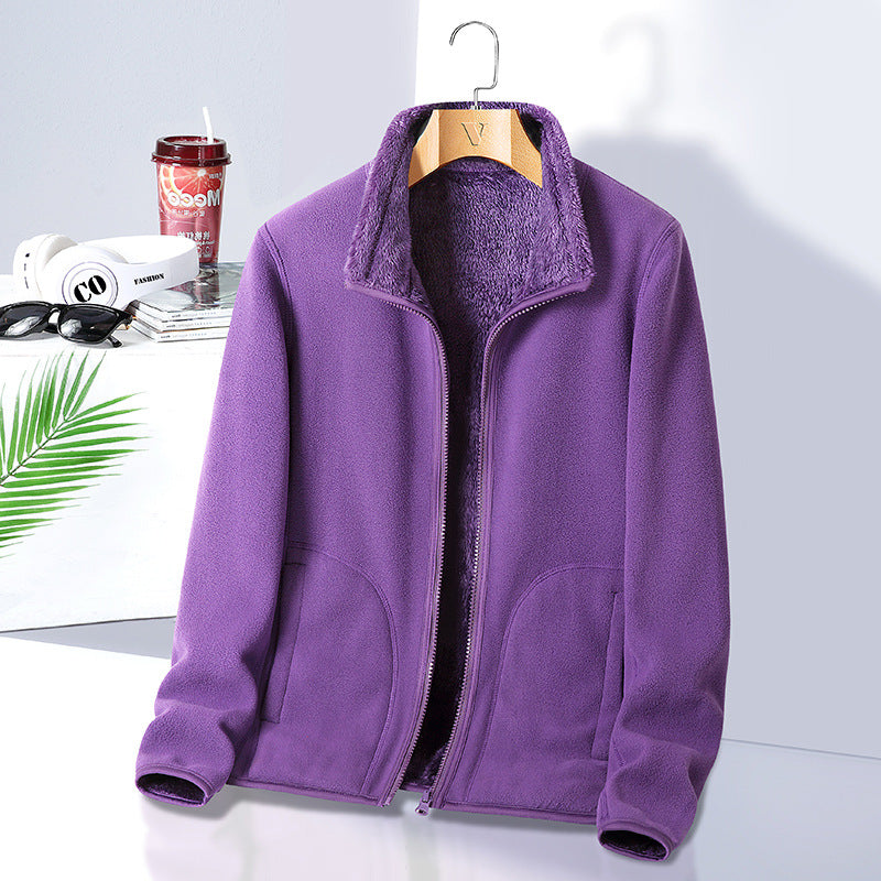 Damen Fleecejacke mit hohem Kragen Drune