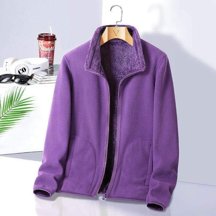 Damen Fleecejacke mit hohem Kragen Drune