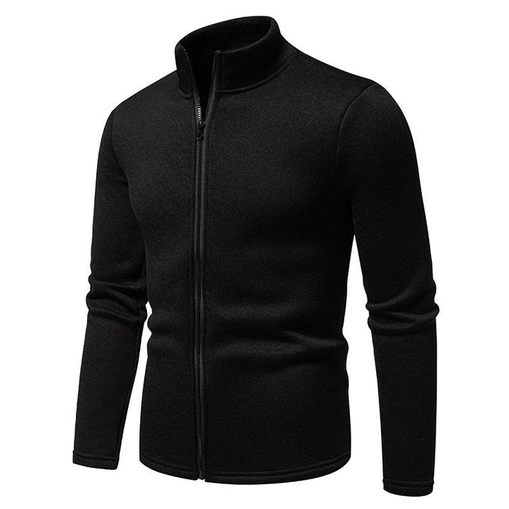 Herren Fleecejacke mit hoher Stehkragen und durchgehendem Reißverschluss Drune