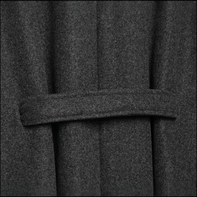 Damen Kurzcape aus Wollmix mit hohem Stehkragen und Bindegürtel Drune