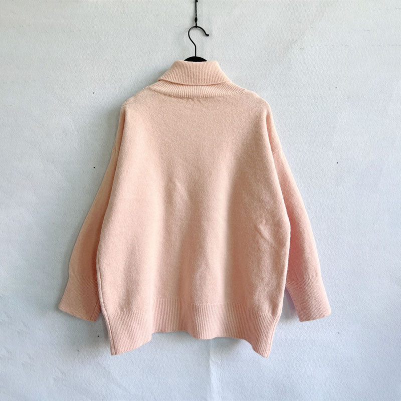 Drune | Einfarbiger Warmer Strickpullover Für Alltag