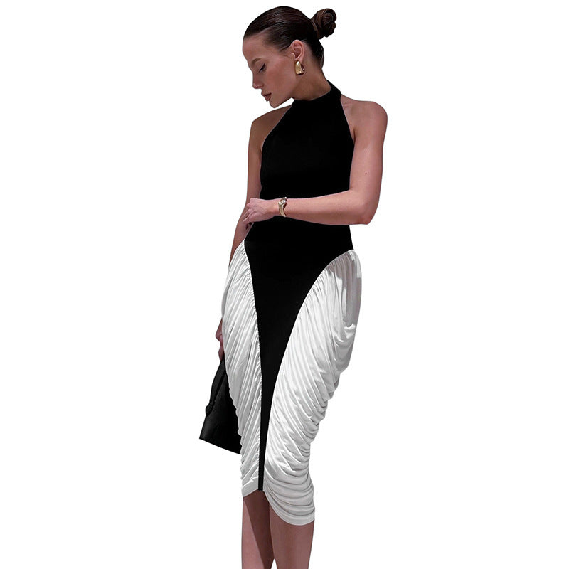 Damen Elegantes Abendkleid mit tiefem Rückenausschnitt und innovativem Drapierungsdesign Drune