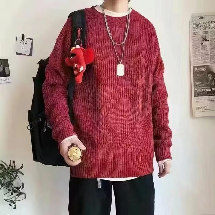 Damen Bequemer Oversized Strickpullover Drune