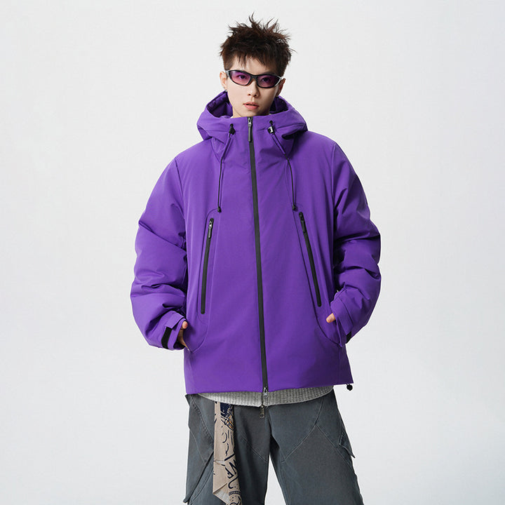 Herren wattierte, wasserabweisende Tech-Outdoorjacke mit Kapuze Drune