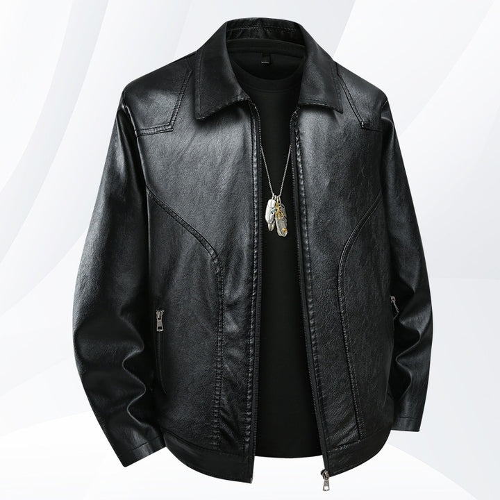 Herren Modische und elegante Lederjacke Drune