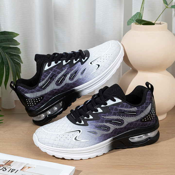Damen nan leistungsorientierter Fitnesssneaker mit sichtbarer Luftdämpfung und nahtlosem Strickobermaterial Drune