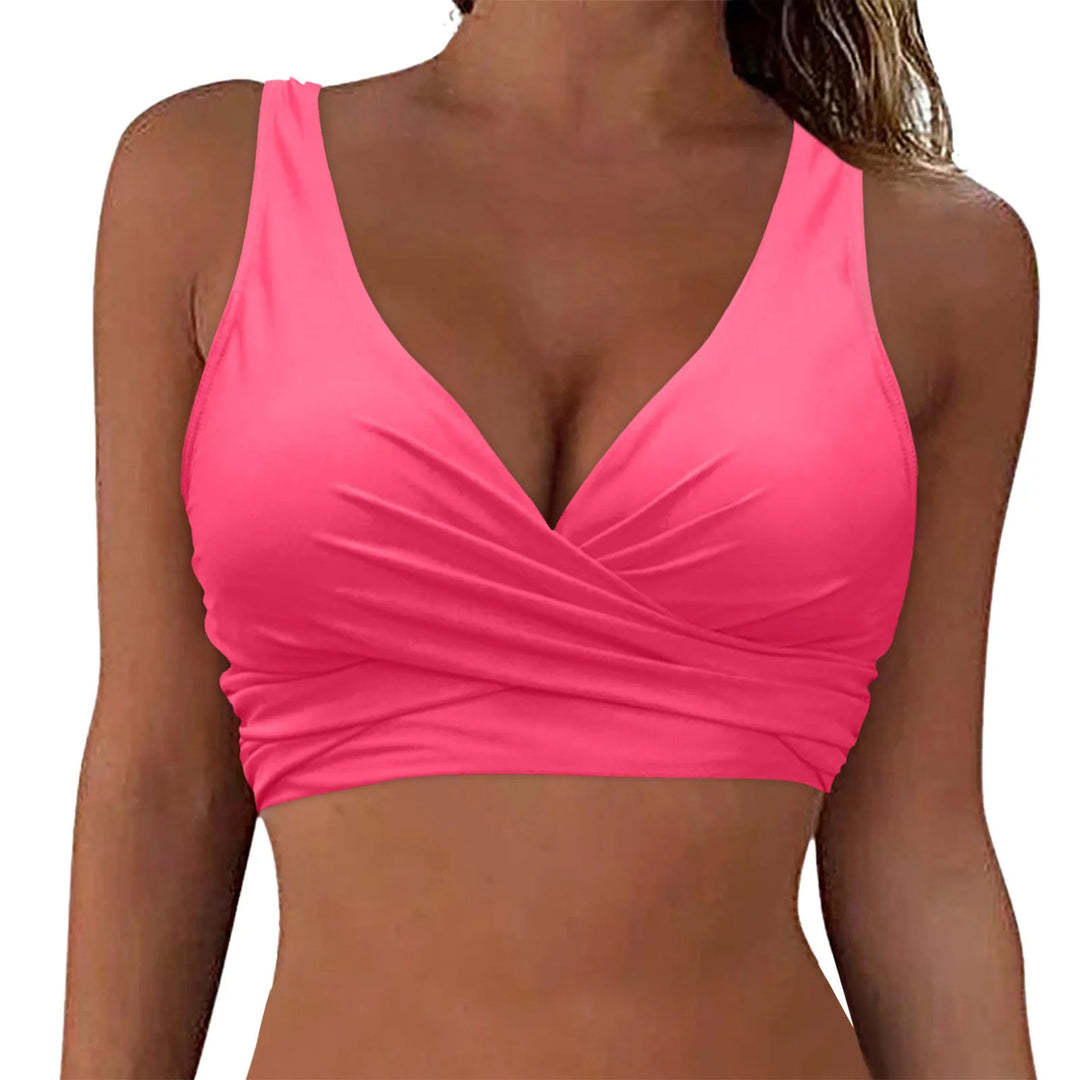 Damen komfortables Wickel-Bikinioberteil Drune