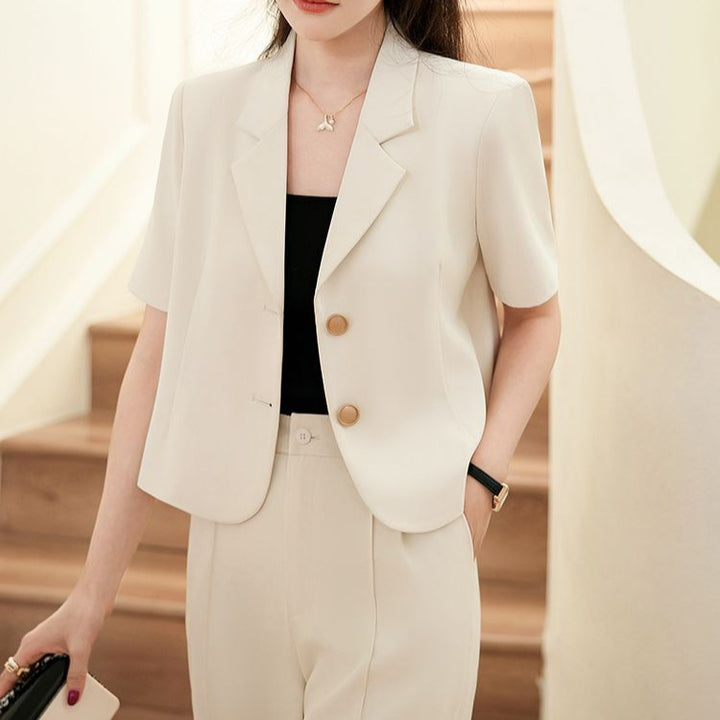 Damen Kurzarm-Blazer Drune