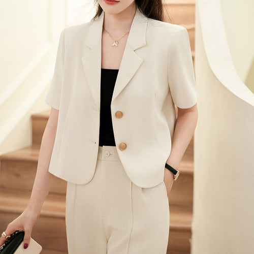 Damen Kurzarm-Blazer Drune