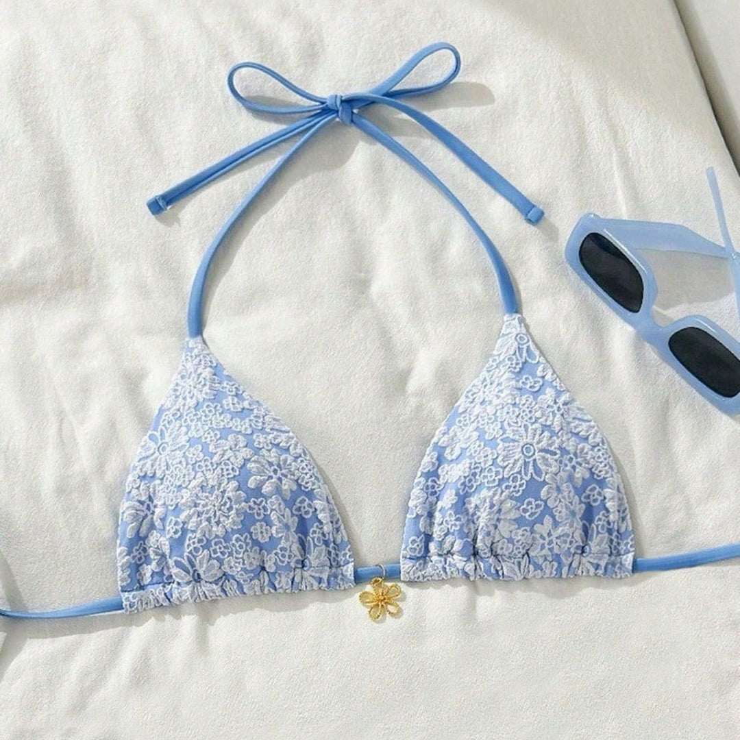 Damen Blumendekoriertes Bikini-Set Drune