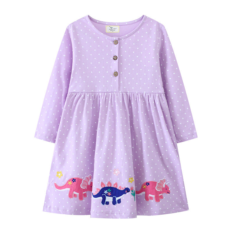 Mädchen Dinosaurier Freizeitkleid Drune
