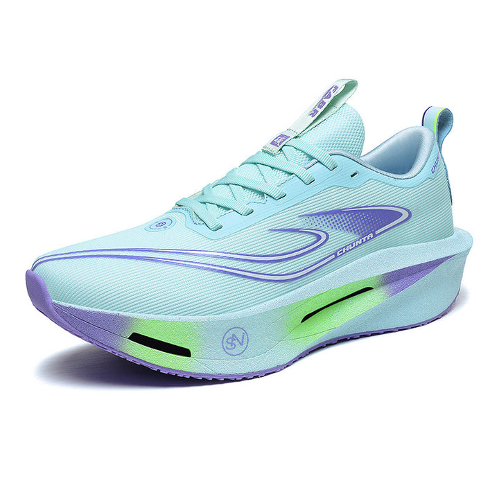 Unisex fließende Race-Performance-Sneaker mit hochprofilierter reaktiver Schaum-Zwischensohle und nahtlosem Leichtstrick-Obermaterial Drune