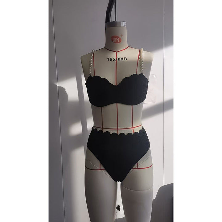 Damen Hochwertiger Push-Up Bikini mit Skulptur-Rippdesign Drune