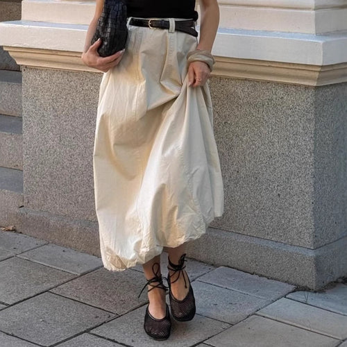 Damen elegante, luftige Midi-Rock Drune