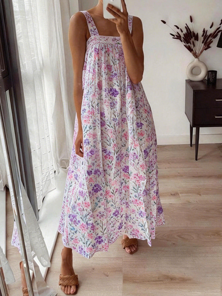 Damen Maxikleid mit floralem Muster und luftiger Passform Drune