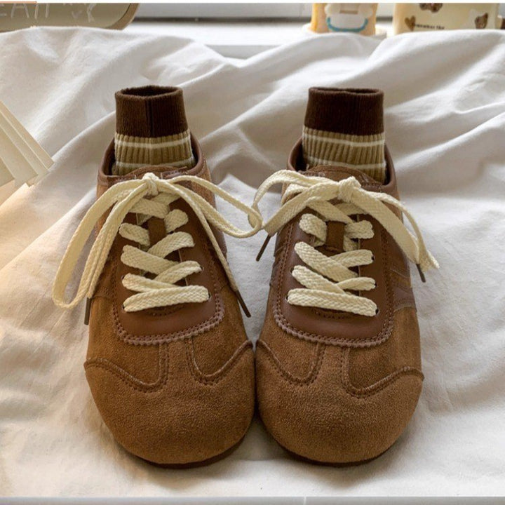 Damen Sportliche Sneakers aus Veloursleder mit atmungsaktiven Einsätzen und besonders weicher Sohle Drune