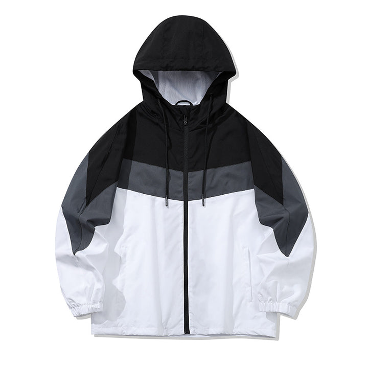 Herren Sportliche Übergangsjacke mit hohen Kragen und Farbblockdesign Drune