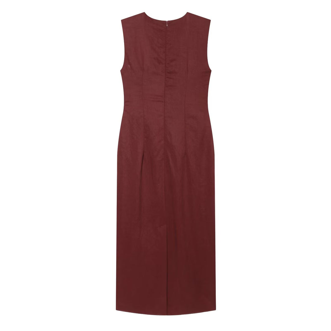 Damen Wickelkleid mit langem Saum Drune