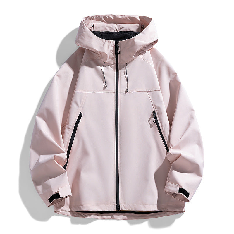 Herren Atmungsaktive Wind- und Wasserfeste Outdoor-Jacke Drune