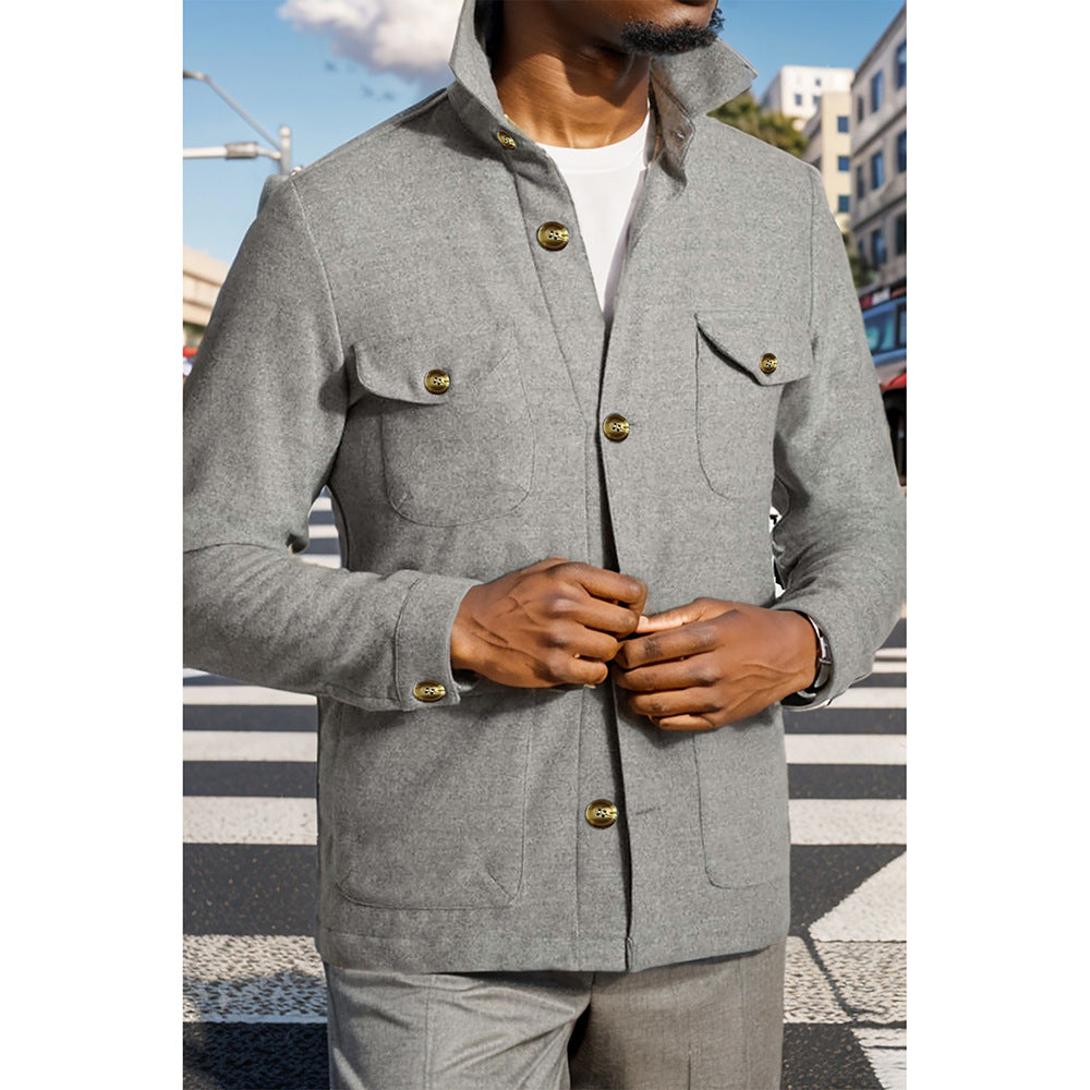 Herren modische Outdoor Jacke mit praktischen Taschen Drune