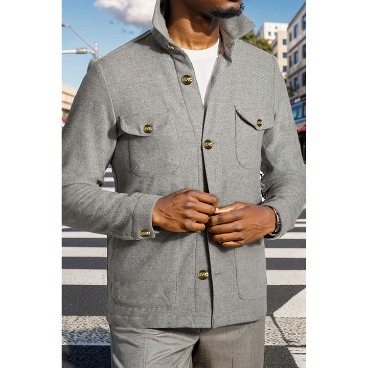 Herren modische Outdoor Jacke mit praktischen Taschen Drune