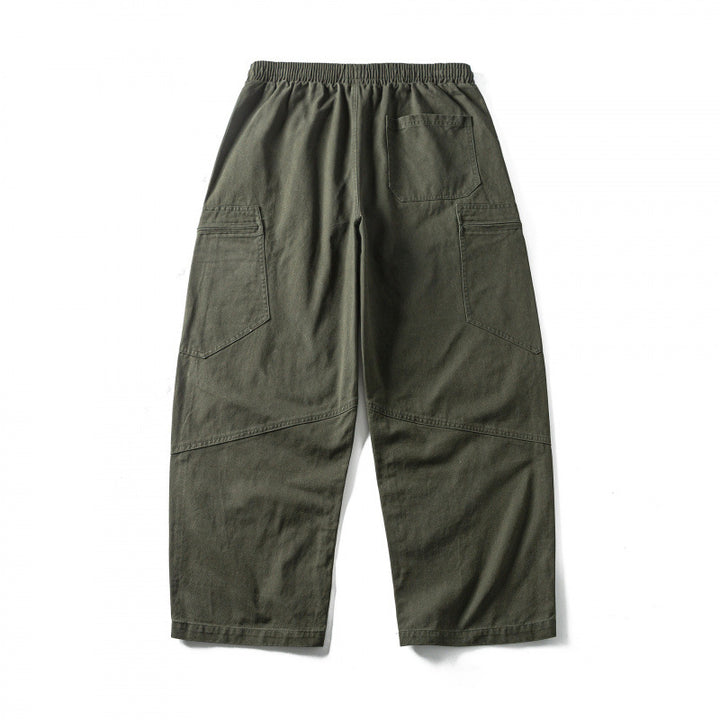 Unisex Weitgeschnittene Cargo-Hose mit elastischem Bund, Kordelzug und Utility-Taschen Drune