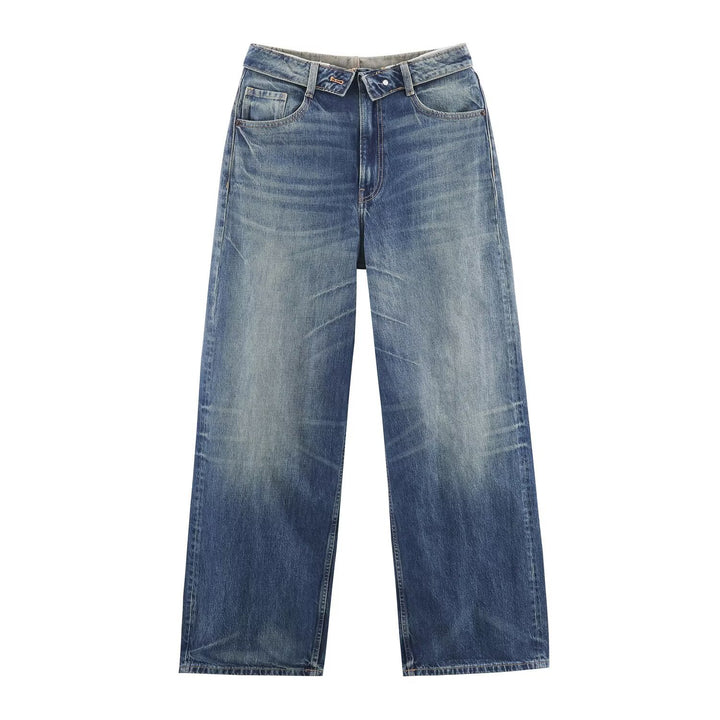 Damen hochwertige Destroyed Jeans im lässigen Baggy-Stil mit modernen Akzenten Drune