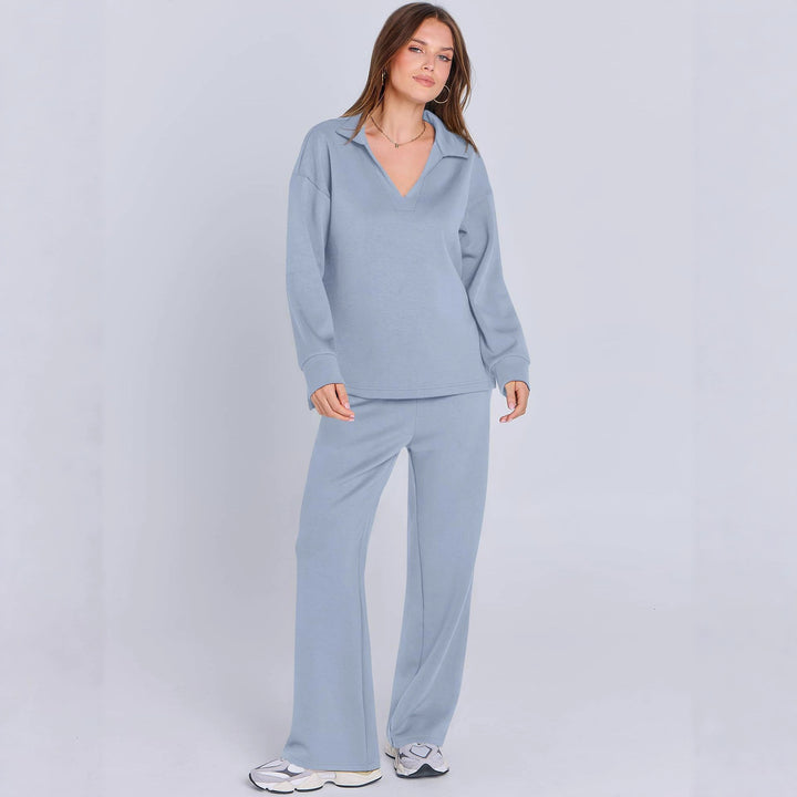 Damen Elegante Sportliche Freizeitgarnitur mit weitem Schnitt Drune