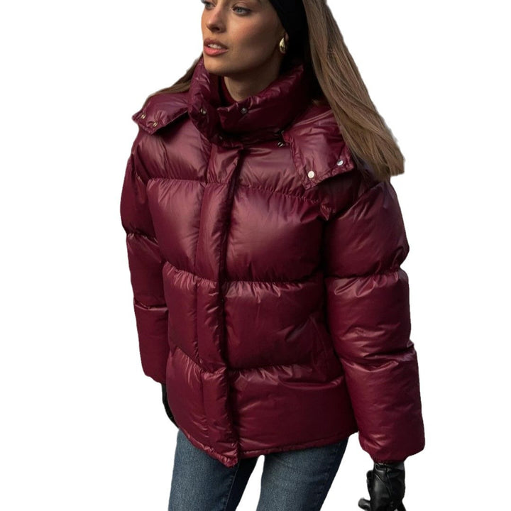 Damen Steppjacke mit voluminösem Schnitt und hohem Kragen Drune