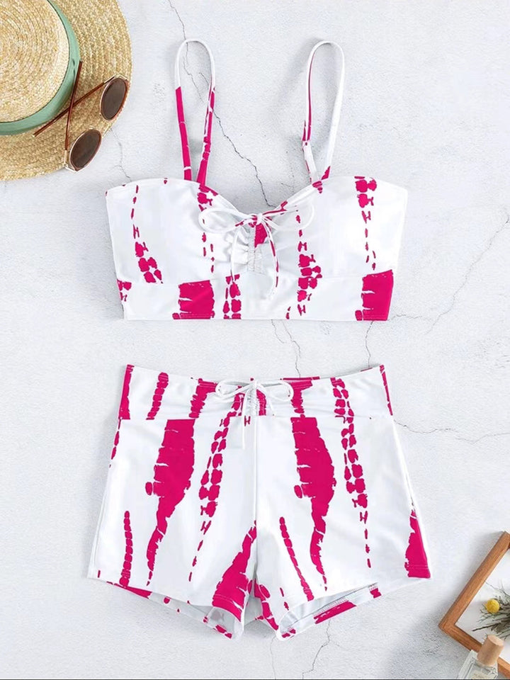 Damen Zweiteiliges Badeoutfit mit verspieltem Knotendesign Drune