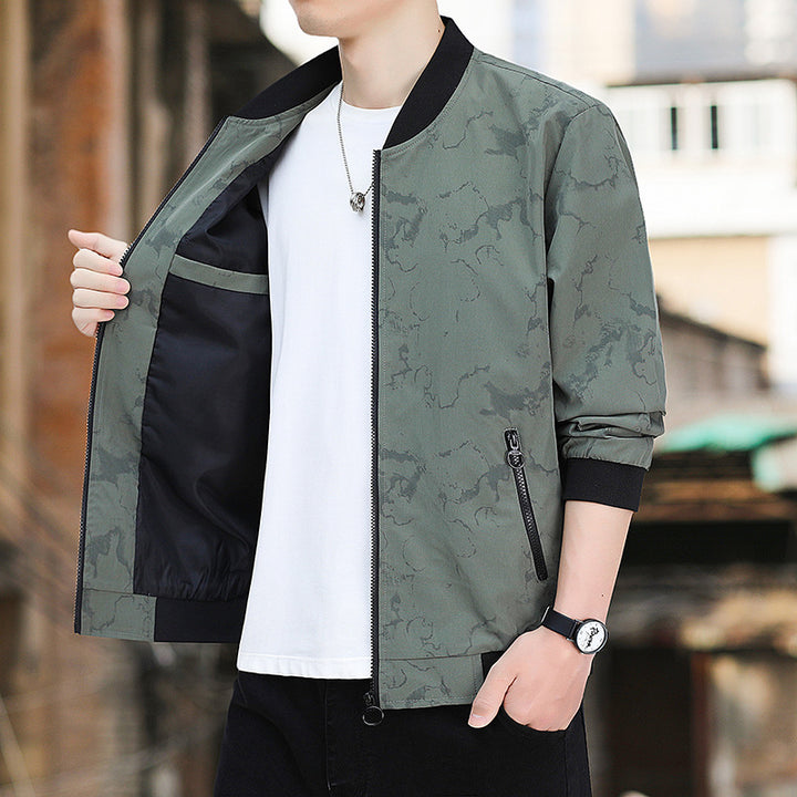 Herren Modische Bomberjacke mit Taschen Drune