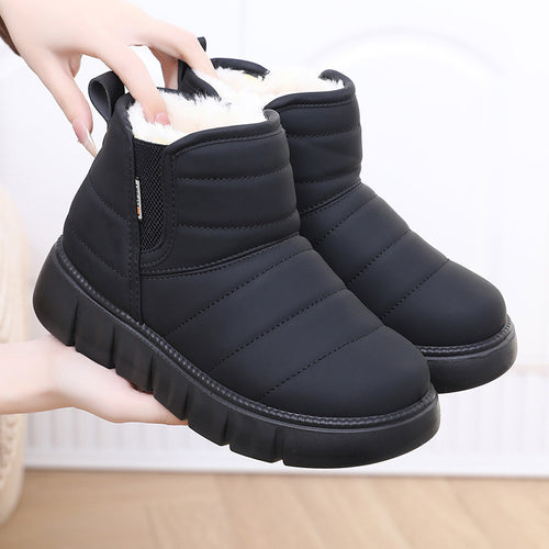 Damen Warme und gepolsterte Winterstiefel Drune