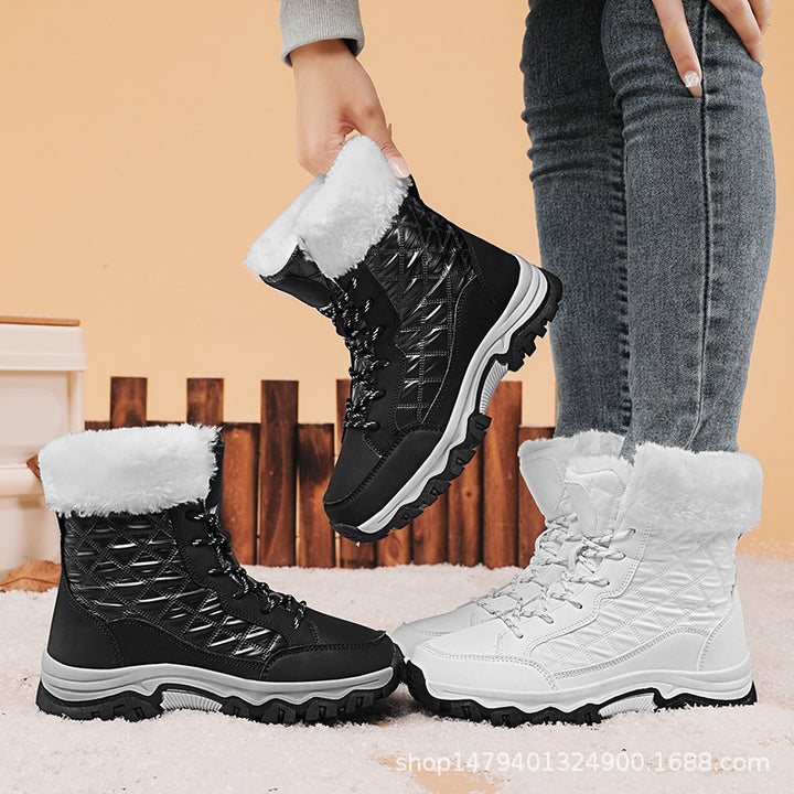 Damen Winterwanderschuhe mit warmem Fleece-Futter und rutschfester Sohle Drune