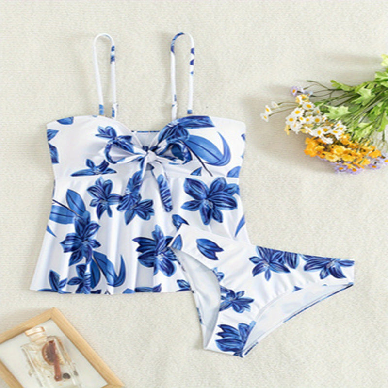 Damen modisches Tankini-Set mit floralem Design Drune
