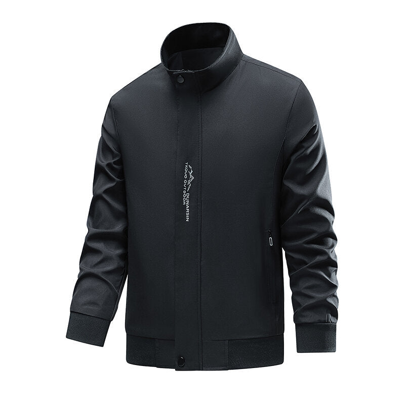 Herren Sportliche Übergangsjacke mit hochschließendem Kragen und seitlichen Reißverschlusstaschen Drune