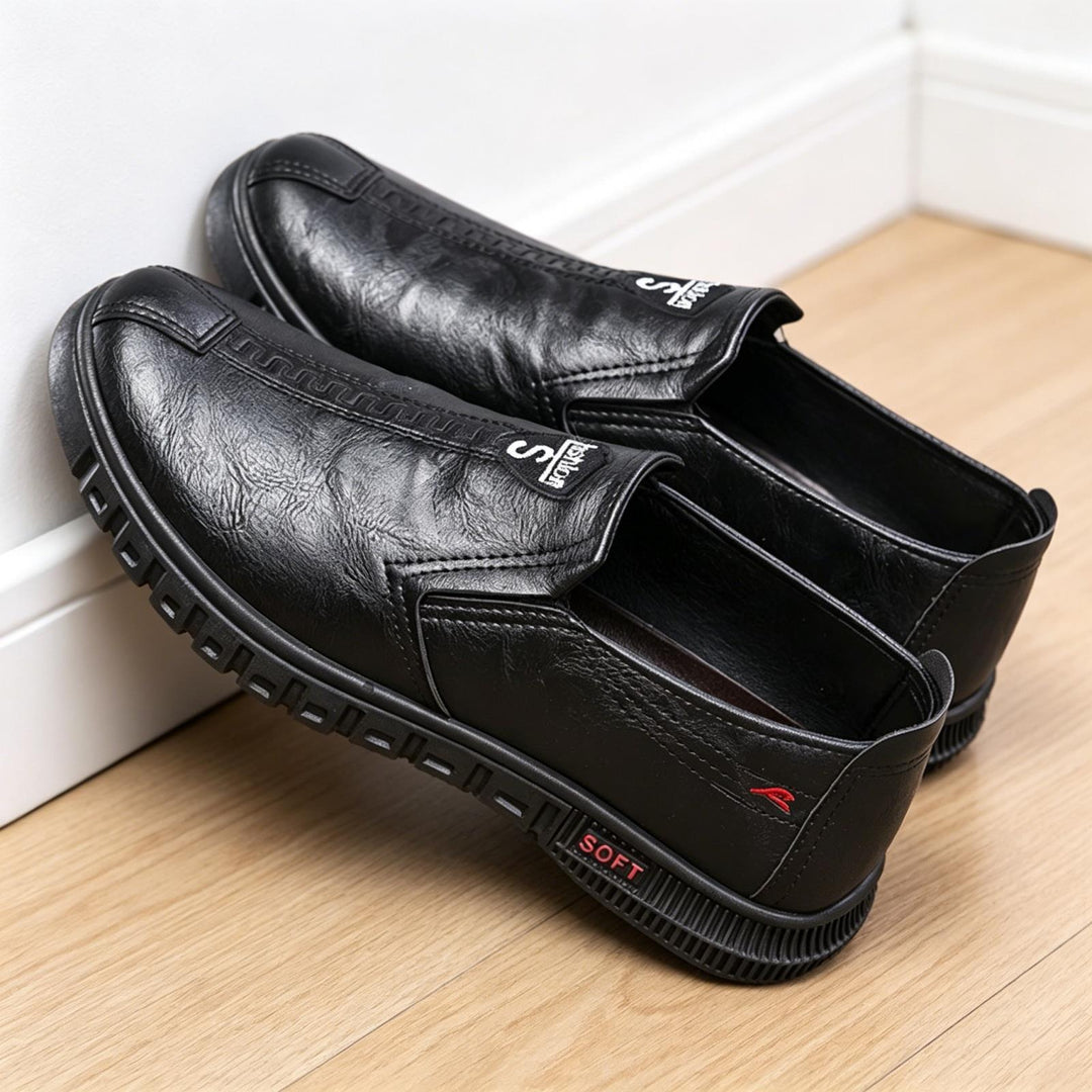 Herren Bequeme Slip-On Lederschuhe Drune