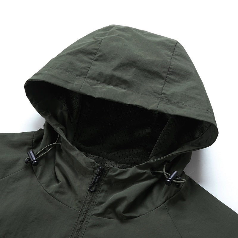 Herren Leichte Outdoorjacke mit Kapuze Drune